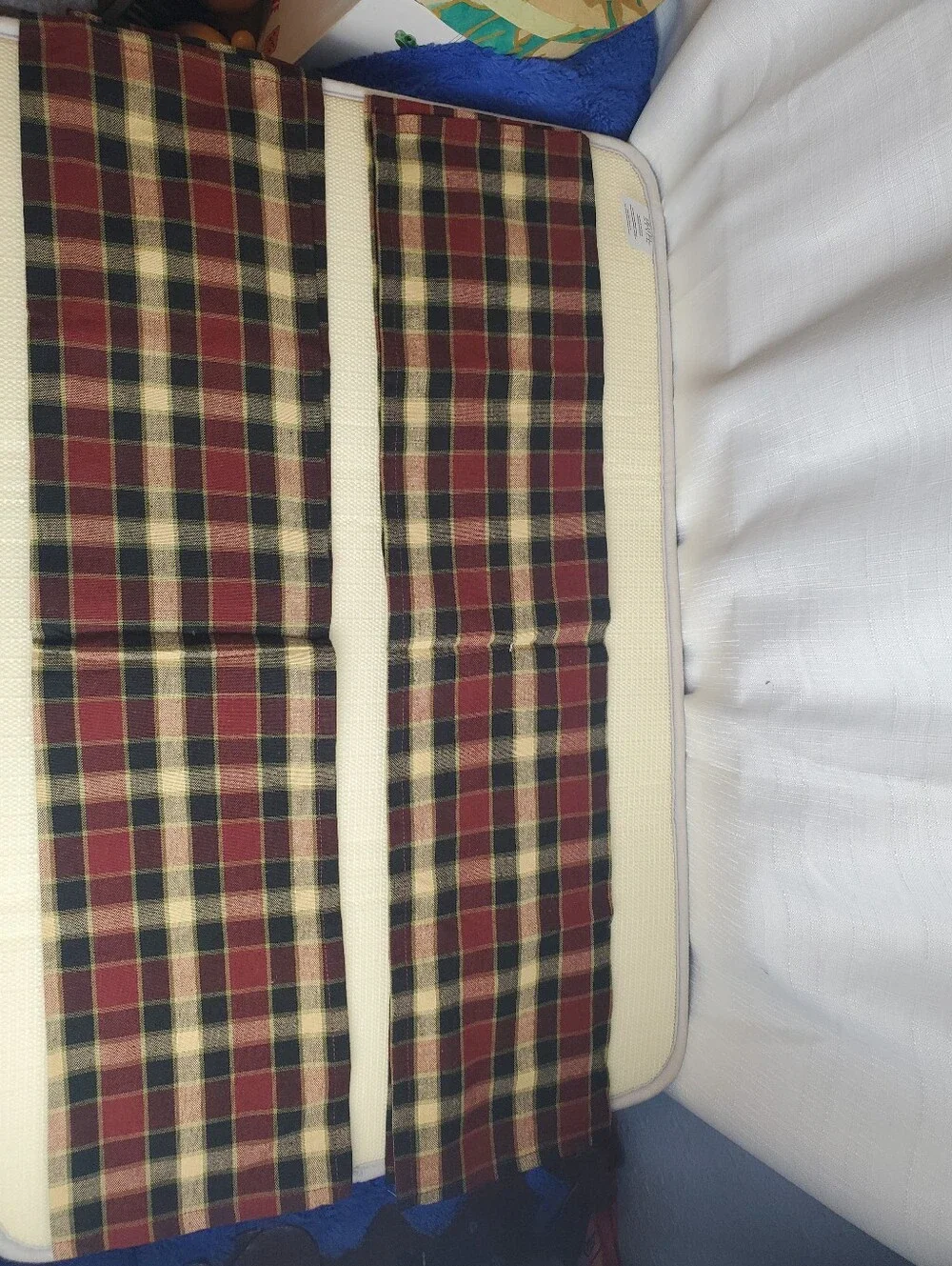 Set Of 2 NWT Concord Bear By Park Designs Kitchen Towels Plaid Rustic Primitive